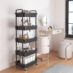 Calmootey 5-Tier Rolling Utility Cart - Image 2