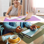 YSAGi Non-Slip Leather Desk Pad, Waterproof Laptop Computer Desk Keyboard Mat - Image 9