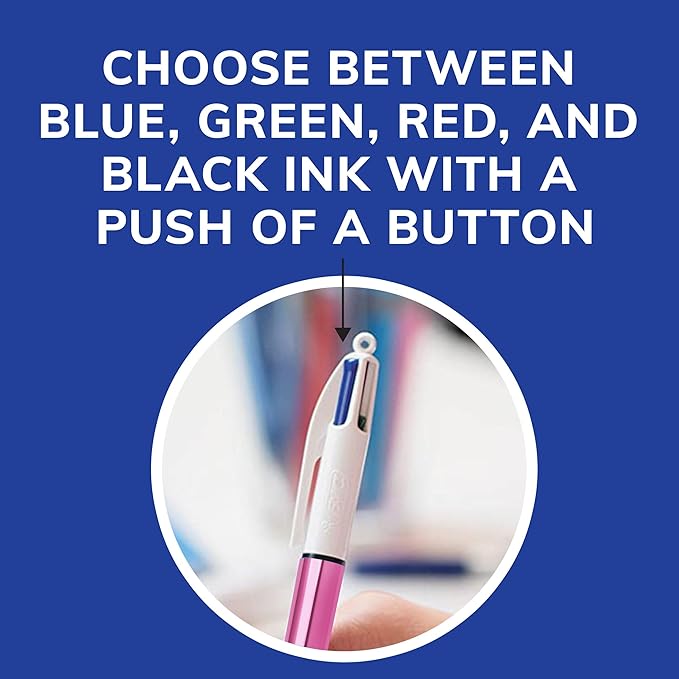 BIC 4 Color Shine Retractable Ballpoint Pen - Image 5