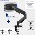 VIVO Height Adjustable Counterbalance Mechanical Arm Tablet Desk Mount - Image 3