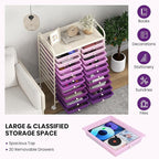 Happygrill 20-Drawer Organizer Cart Tools, Mobile Utility Storage Cart - Image 3