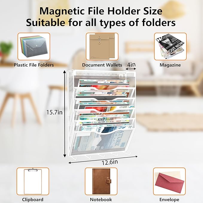 KZWKRG 6 Tier Magnetic File Holder - Image 3