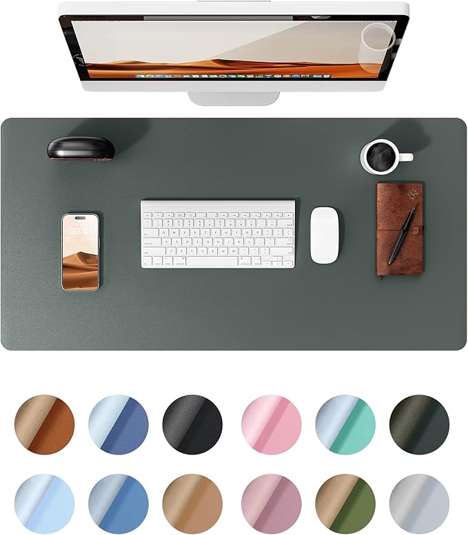 YSAGi Leather Desk Protector, Office Mat, Large Mouse Mat, Non-Slip PU Leather by YSAGi