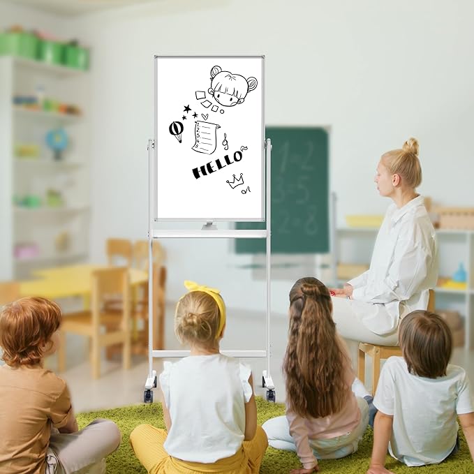 Rolling Whiteboard/w Height Adjustable, Mifuro 24 X 36 Large Portable Dry Erase - Image 7