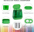 Sonuimy Pencil Sharpeners, Dual Holes Compact Colored Handheld Pencil Sharpener - Image 4