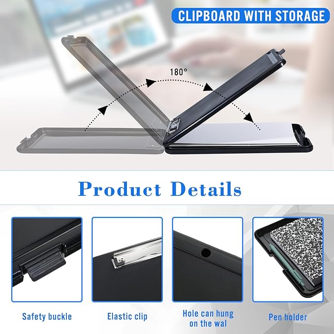 Ireer 12 Pcs Plastic Clipboard - Image 3