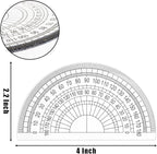 Nicunom 100 Pack Plastic Protractor 180 Degree Math Protractors Geometry - Image 2