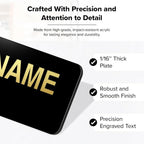 Name Tag, Magnetic Black and Gold Name Tags, Personalized Name Tags, 1x3 Inches - Image 3