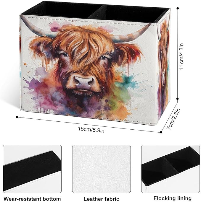 Famame Cute Cow Highland Pencil Holder - Image 3