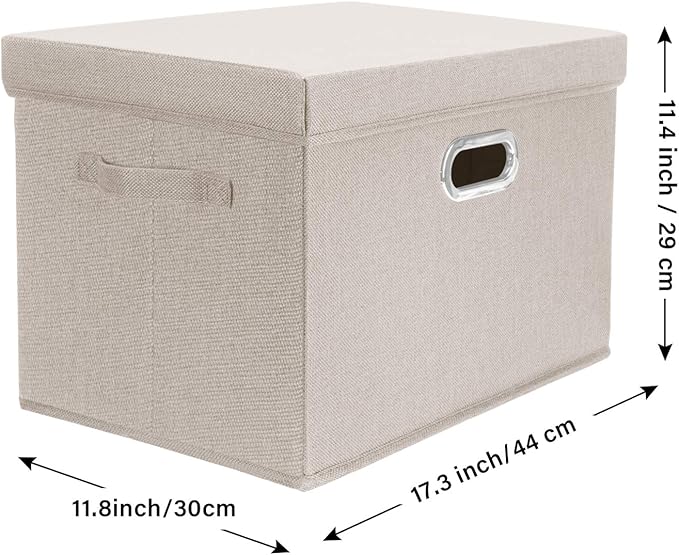 TYEERS Large Storage Bins with Lids, Collapsible, Fabric Storage Boxes - Image 2