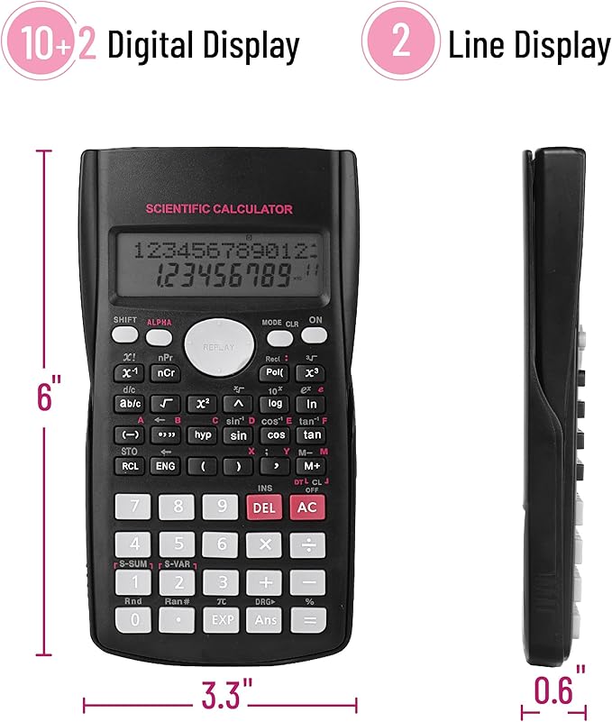 Mr. Pen- Scientific Calculators Bulk, 24 Pack, 2 Line, 240 Functions, 12 Digit - Image 3