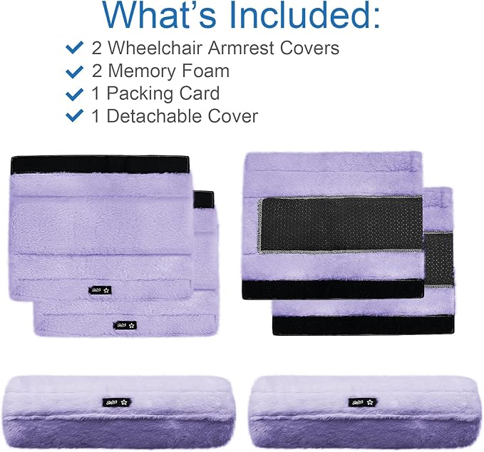 SPRING SEAON Wheelchair Armrest Covers 2 Pack Soft Memory Foam Wheelchair - Image 4