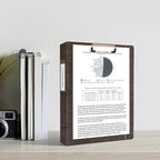 Ospelelf 1 Inch 3 Ring Binder Vintage Hardcover, Leather Clipboard Organizer - Image 2