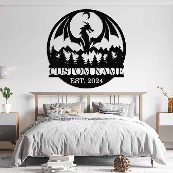 Dyoart Personalized Dragons Metal Signs - Image 7
