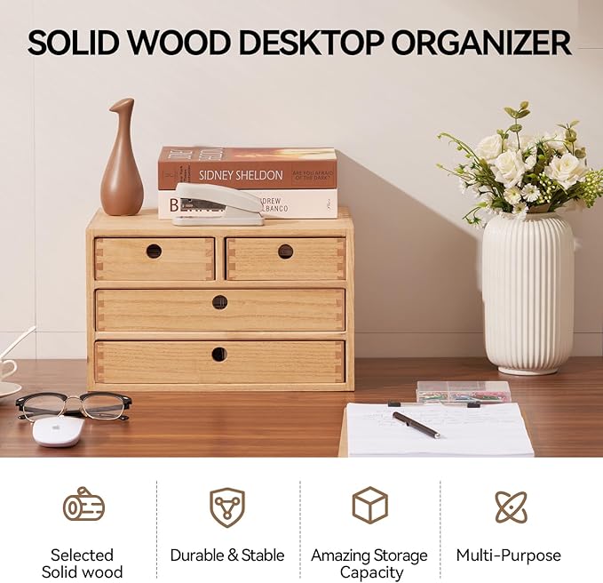 Kirigen Natural Wood Desktop Organizers - Image 4