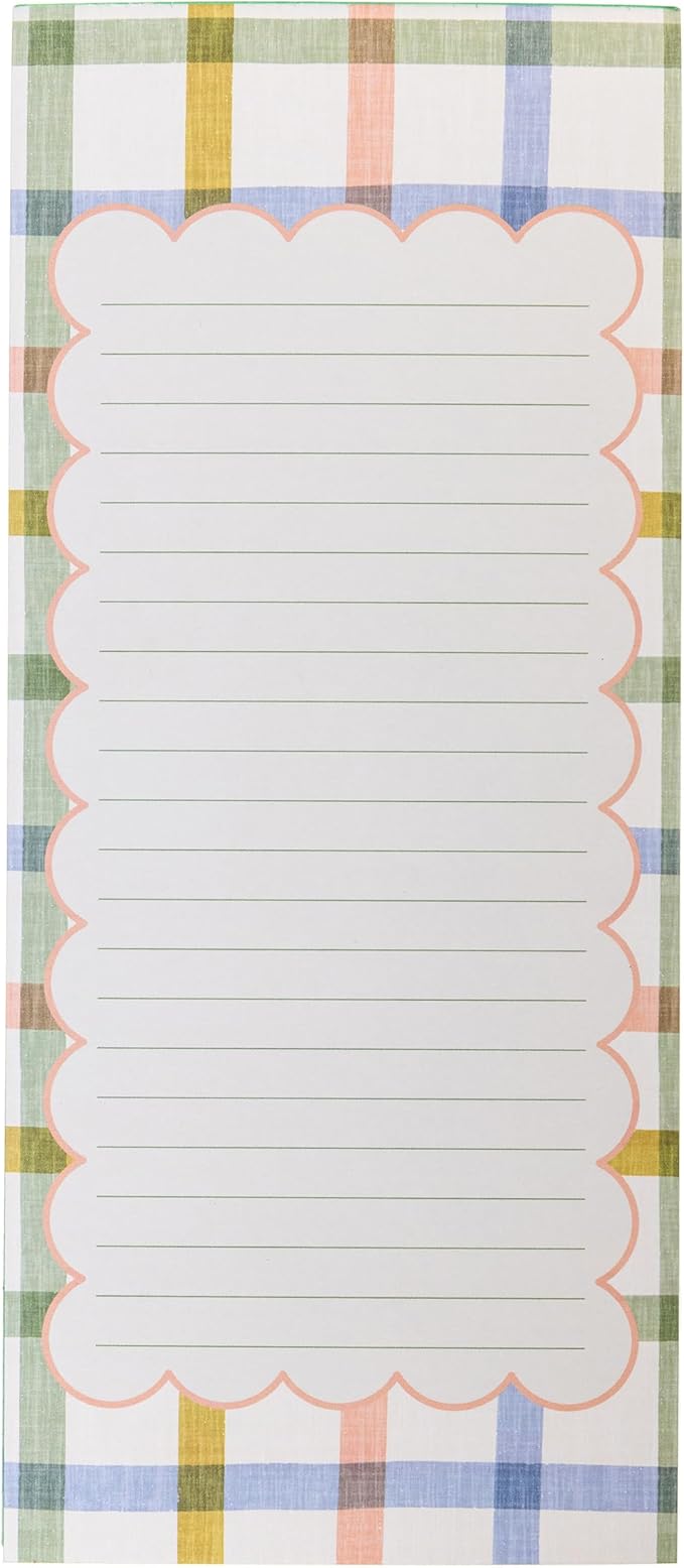 Graphique Plaid Magnetic Notepad, 100 Tear-Away Sheets by GraphiquedeFrance