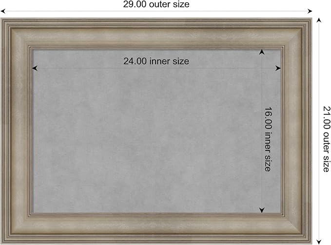 Amanti Art Silver Framed Magnetic Board 21x29 Medium Vision Board - Image 3