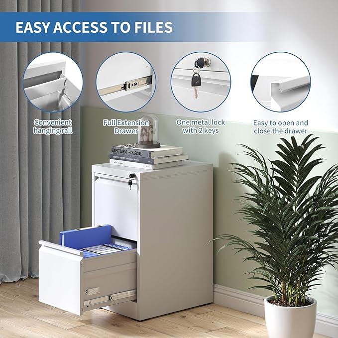 FLIXELIO 2 Drawer File Cabinet - Image 5