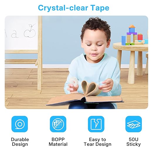 OWLKELA 36 Rolls Transparent Tape Refills, All-Purpose Transparent Glossy Tape - Image 3