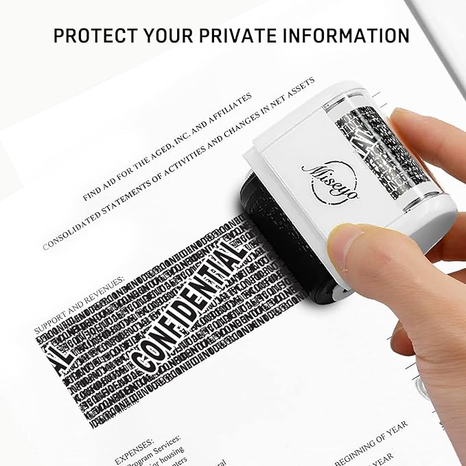 Miseyo Identity Theft Protection Roller Stamp Set - Image 4
