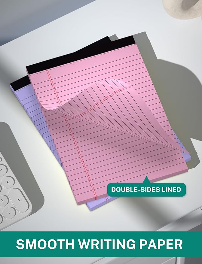 AIFLYAN 12 Pack Legal Pads 5x8 Inch Colorful Note Pads - Image 3