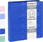 POPRUN 3 Ring Binder 1.5 Inch, Holds 325 Sheets of 8.5 x 11 Paper, Extra by POPRUN
