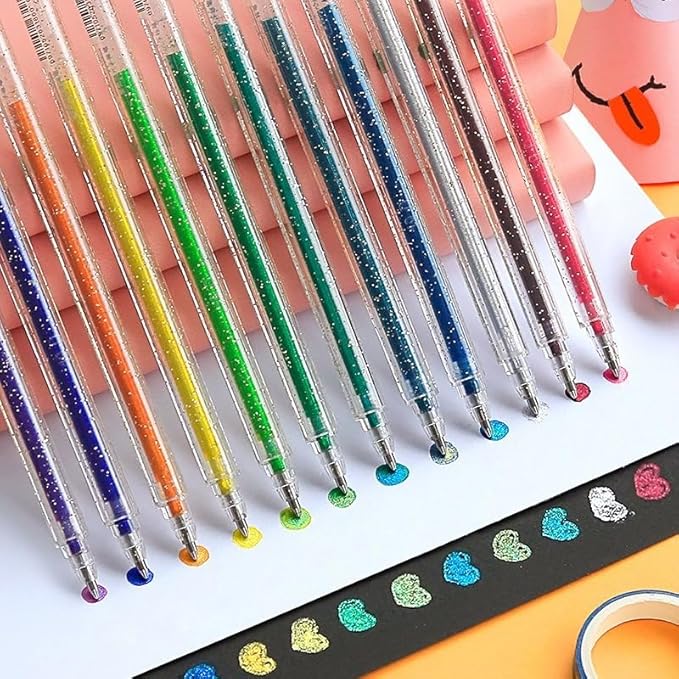Grabie Glitter Gel Pens, 12 Colors Gel Pens - Image 2