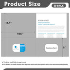 Two Pocket Folders, PANDRI 50 Pack 2 Pocket Folders, Letter Size Paper File - Image 2