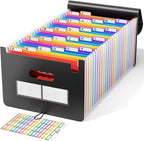 ABC life 26 Pockets Accordion File Organizer, Expanding File Folders, Portable by ABClife