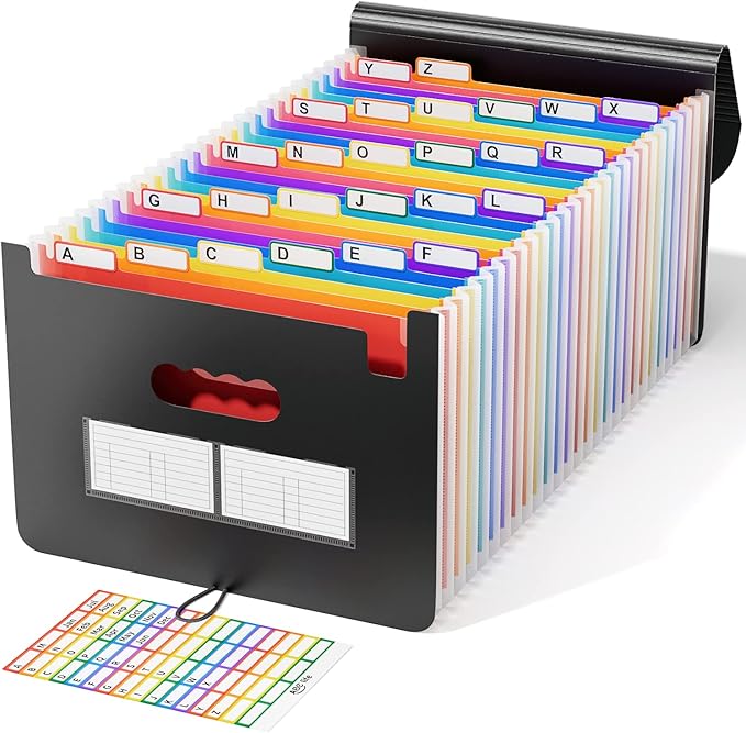 ABC life 26 Pockets Accordion File Organizer, Expanding File Folders, Portable by ABClife