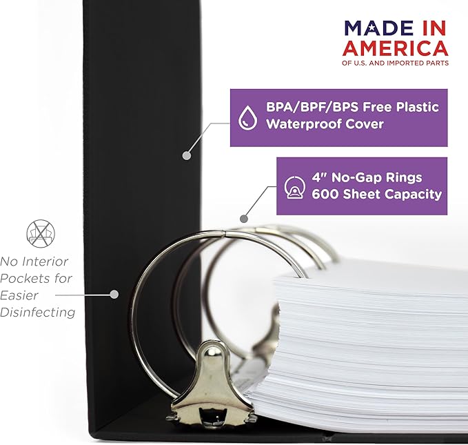 Carstens 4-Inch Heavy Duty Round Ring Binder - Image 3