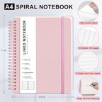 Lined Spiral Journal Notebook, A4 Spiral Notebook, 8.5''×11'' 100GSM Thick - Image 2