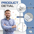 60” x 40” Foldable Whiteboard Dry Erase Board Large Tri Folding Whiteboard - Image 3