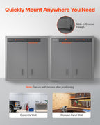 vevor metal wall cabinet, 30w x 12.2d x, side view