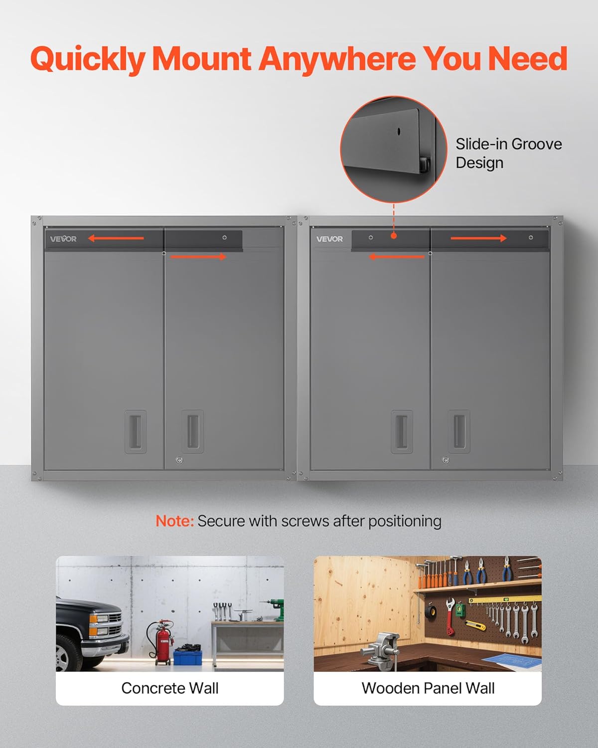 vevor metal wall cabinet, 30w x 12.2d x, side view
