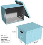 Oterri File Organizer Box with Lid, Portable Hanging File Box - Image 5