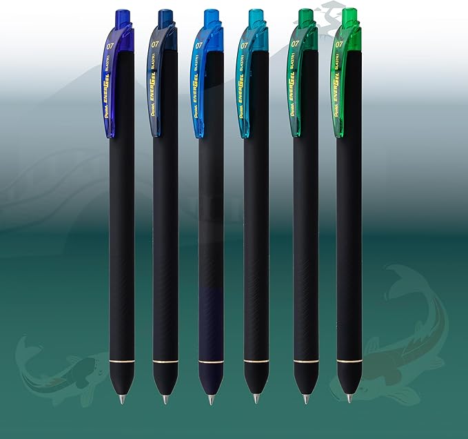 Pentel EnerGel Kuro Shades of Peace, Retractable Liquid Gel Pen - Image 2