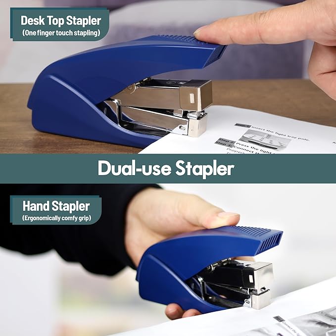 AFMAT Effortless Stapler for Desk, 50 Sheet Capacity, Low Force, Built-in - Image 6