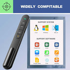 QUI Presentation Clicker for PowerPoint, RF 2.4GHz USB C Wireless Presenter - Image 7