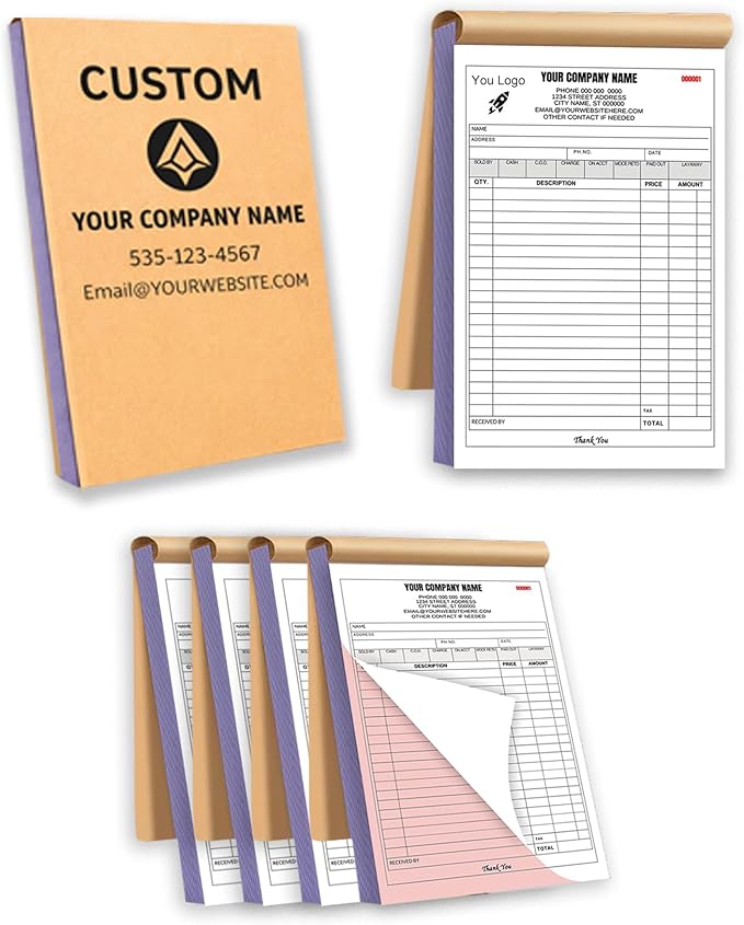 Custom Carbonless Invoice Book by LiDuoMi