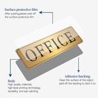 The Office Sign for Home and Business Door，Self-Adhesive Waterproof and - Image 3