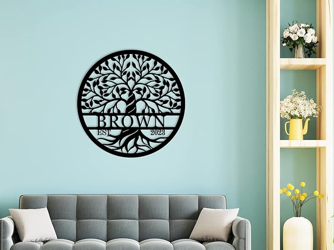 Personalized Tree of Life Metal Wall Sign, Custom Tree of Life Wall Art - Image 5