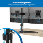 mount-it! dual monitor desk stand mount for 2, front angle view