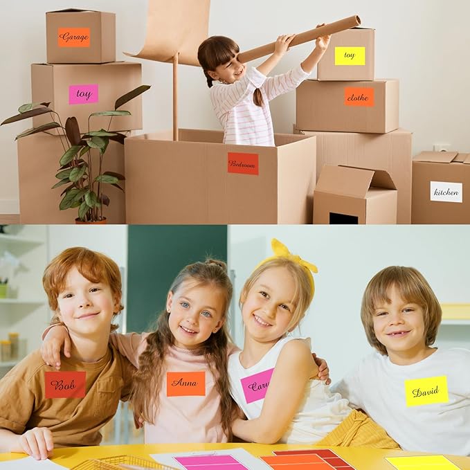 STARLIBOO Removable Colored Labels Stickers, 3X5 Inch Removable Large Label - Image 6