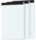 Zaviko Grid Paper Pads 8.5 x 11, 3 Pack, 4x4 Blue Quad Graph Paper Pads 8.5 x 11 by Home