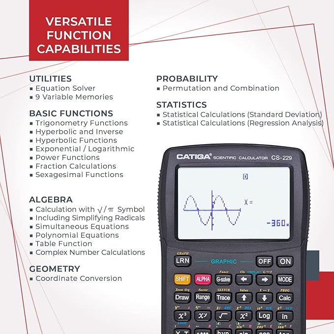 CATIGA CS229 Scientific Calculator - Image 4