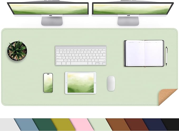 Leather Desk pad Protector, Large Desk mat by AFIING