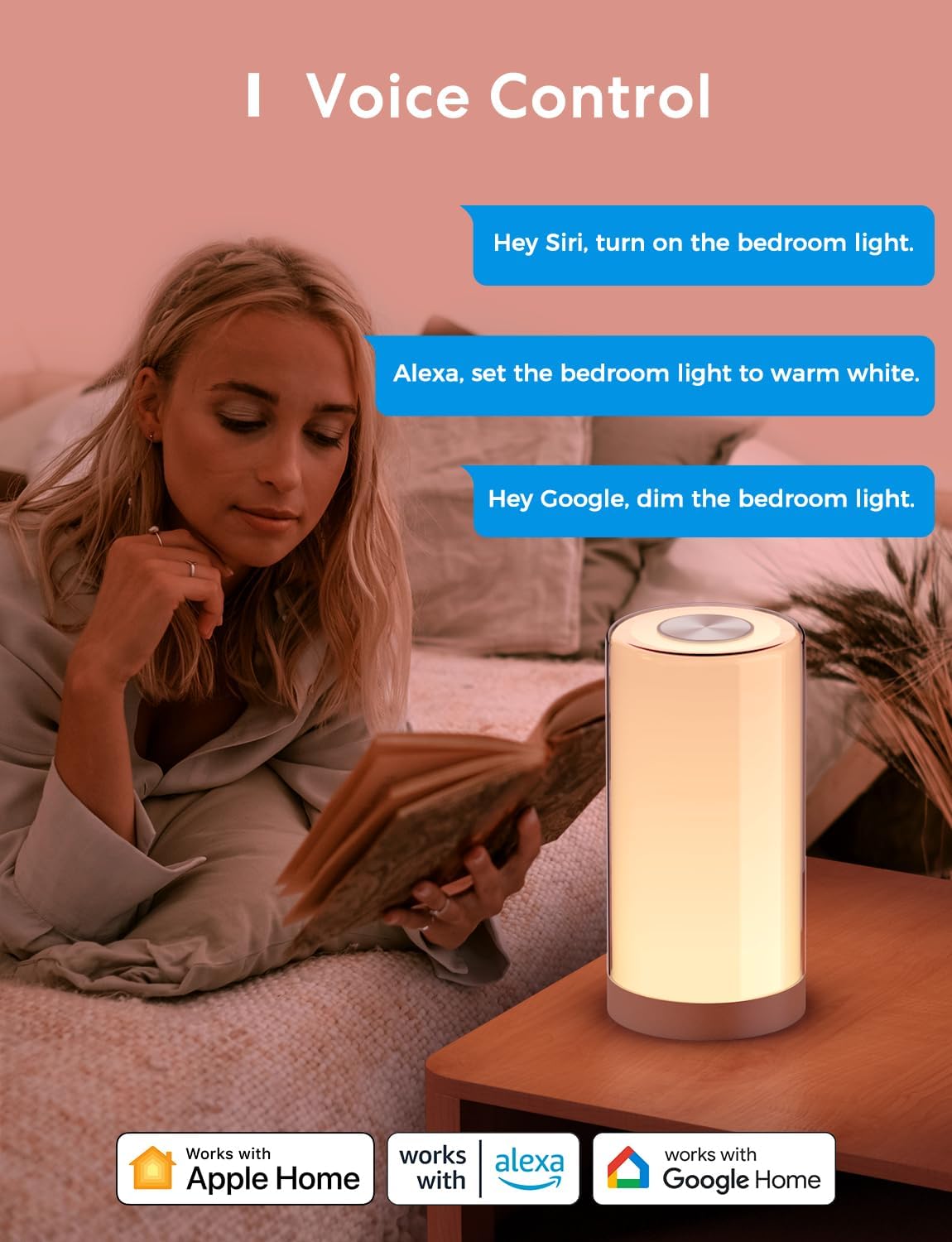 meross Smart Table Lamp, Compatible with Apple HomeKit and Amazon Alexa