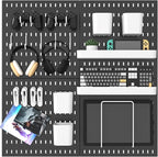 MULSAME Pegboard Combination Kit, 25.2" x 25.2" Wall Mounted Storage Set by MULSAME