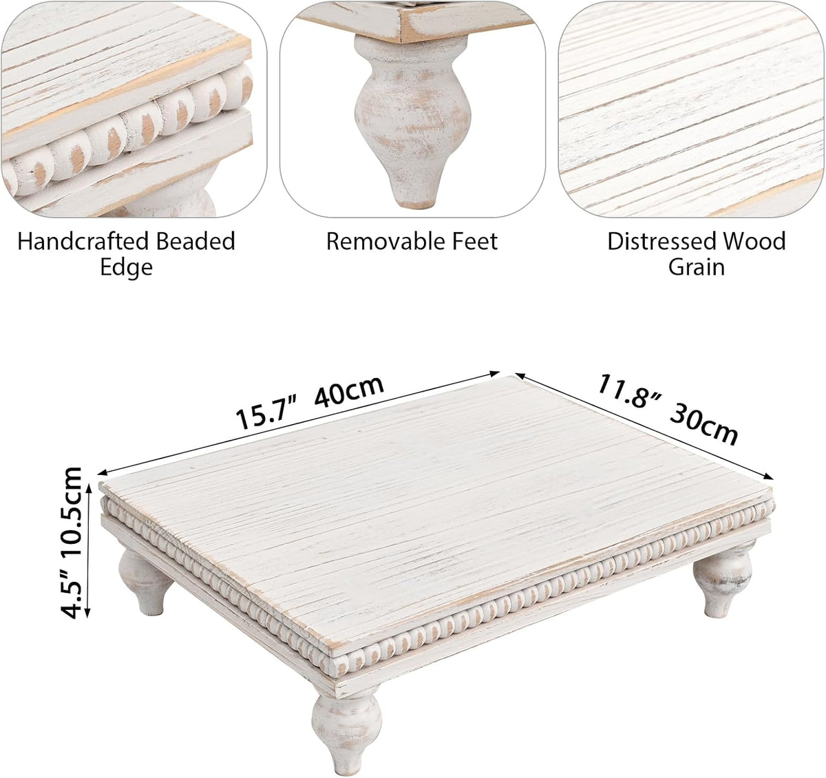 SwallowLiving Farmhouse Wood Riser for Display Decorative, Rustic Shabby Chic...